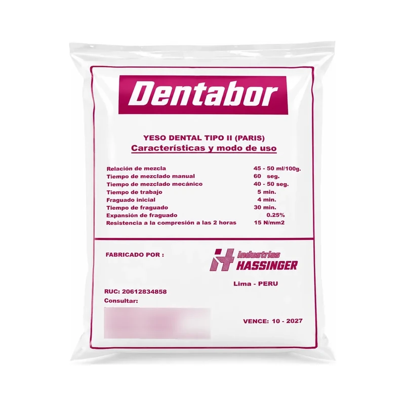 Yeso Dentabor Blanco - Paris X KG
