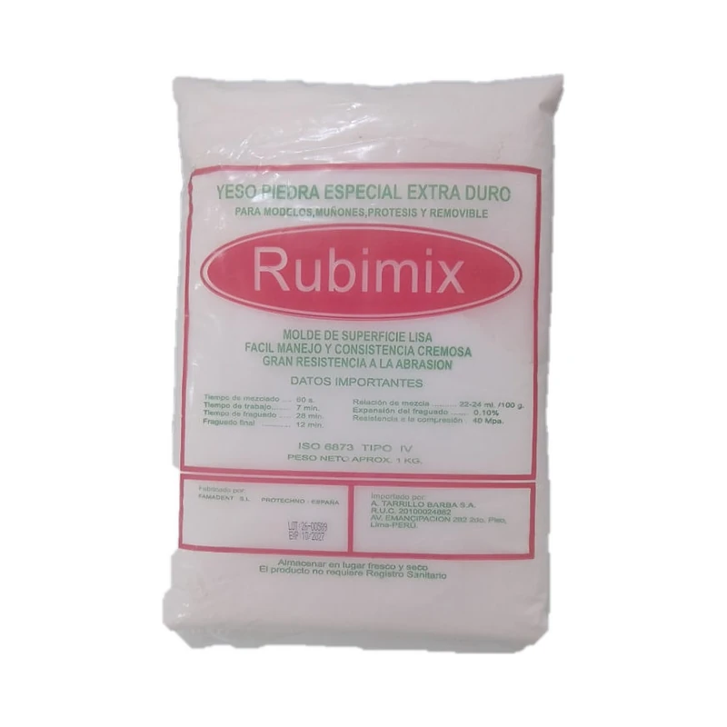 Yeso piedra Rubimix tipo IV