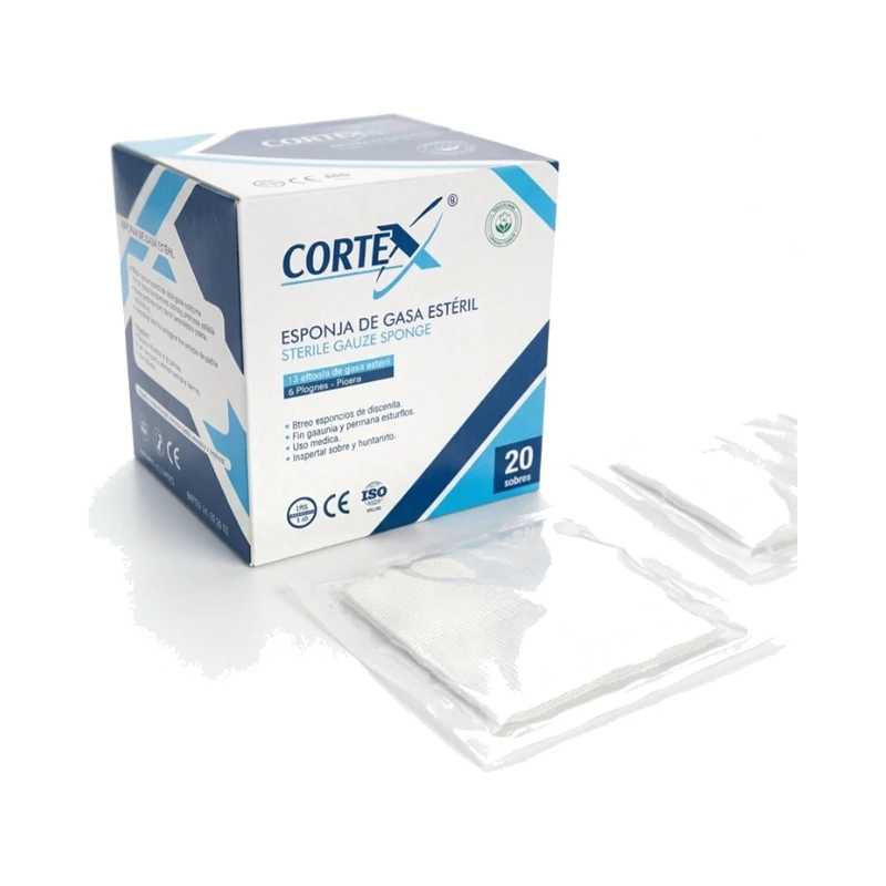 Esponja de gasa estéril Cortex 2 × 2 × 4