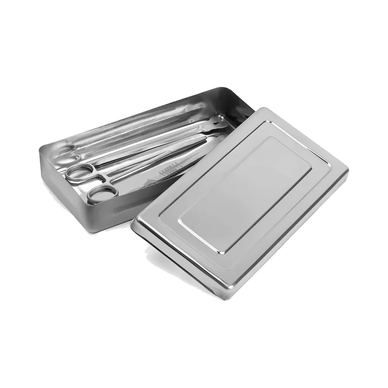 Caja metálica de acero quirúrgico