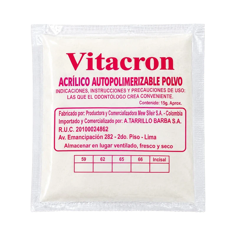 Acrílico en porción polvo rápido Vitacron (15 g)