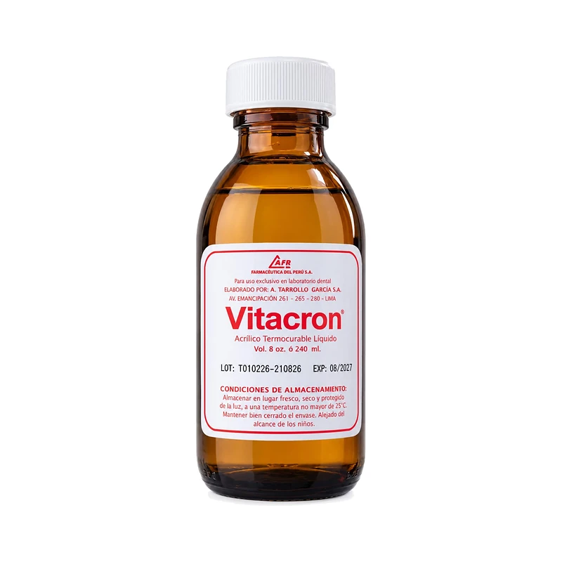 Acrílico líquido rápido Vitacryl · Presentación 4 oz