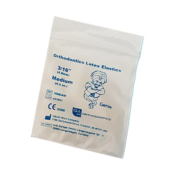 Ligas intermaxilares Enchanted · Medida 1/8" (3.2 mm) · Modelo Medium 4.5 oz