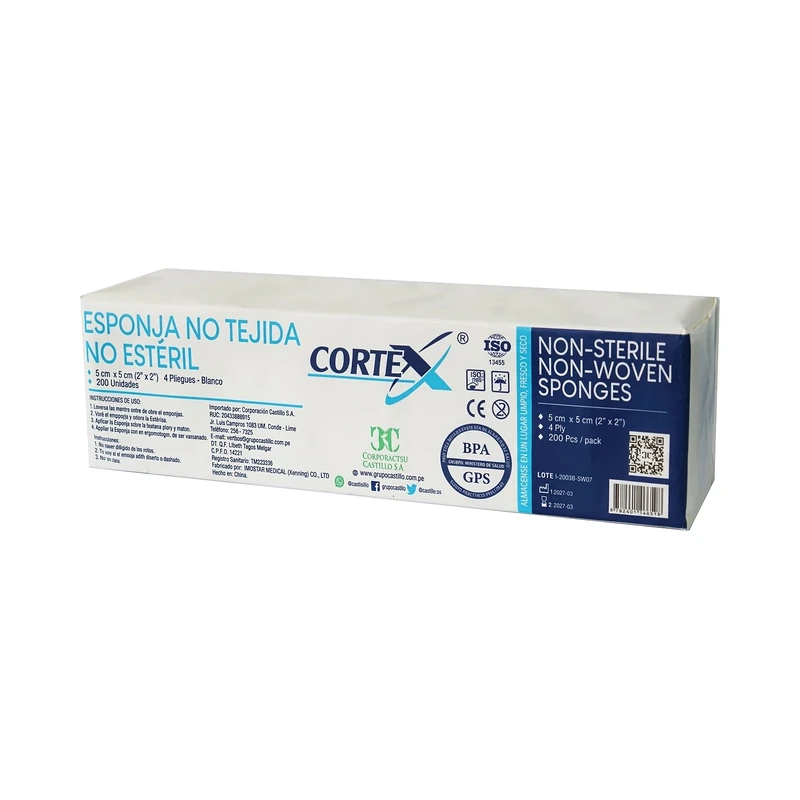 Gasa Dental NO Tejida 2X2X4 (paq X200 Und)