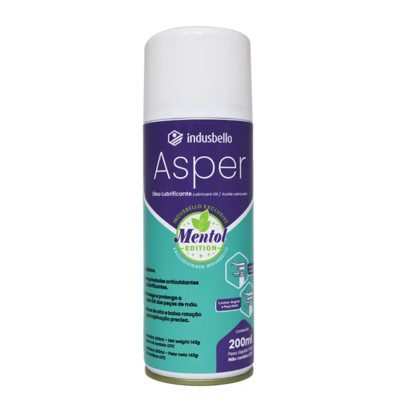Aceite Lubricante P/pieza de Mano - Asper Mentolado en Spray 200 ML