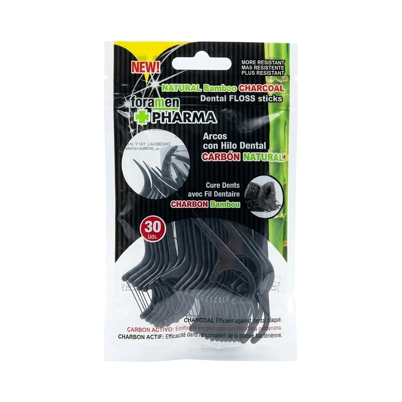 Hilo Dental con Mango Negro Carbon